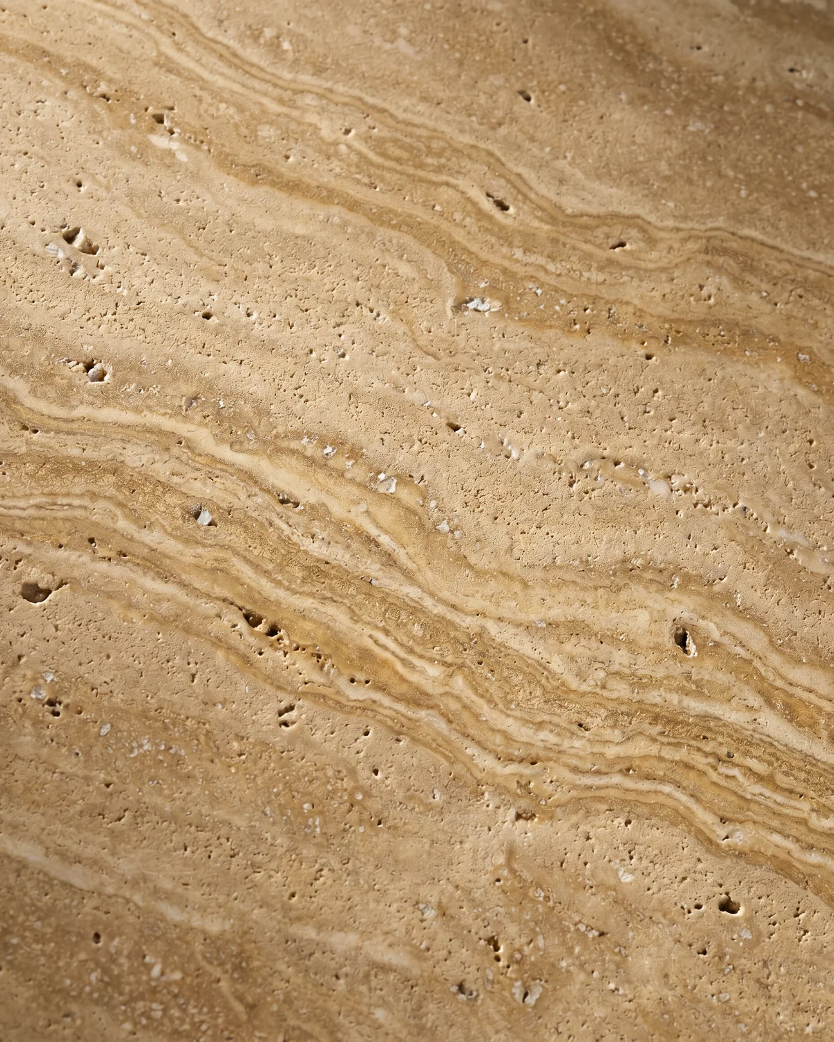Honey beige travertine with fine horizontal banding